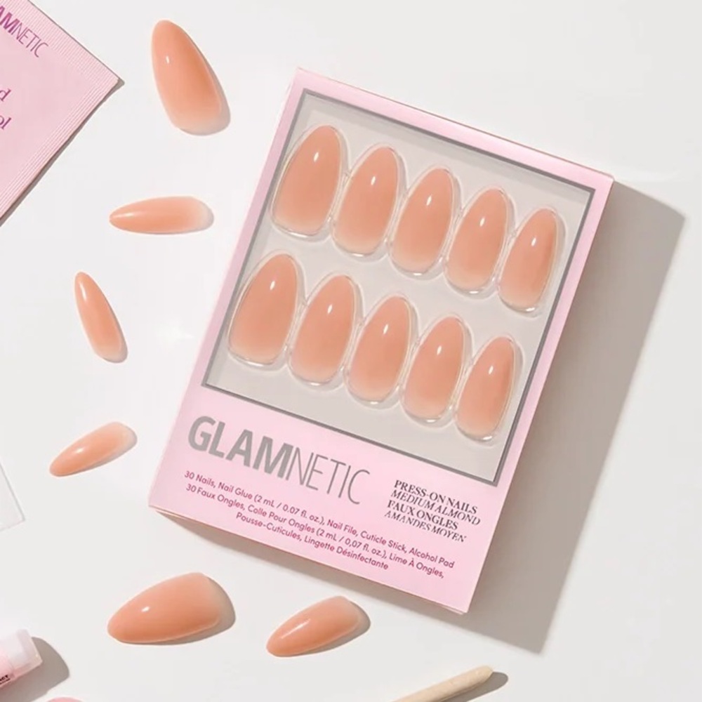 2 for $24 - Glamnetic Press On Nails - Sheer Peach